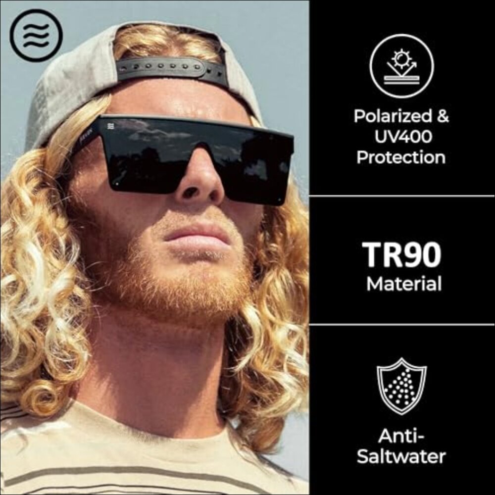 Polarized Rectangular Sunglasses With Tr90 Frame … - image 3
